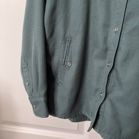 Outdoor Research Feedback Flannel Hoodie Womens S Green Button Up Gorpcore - Picture 2 of 8